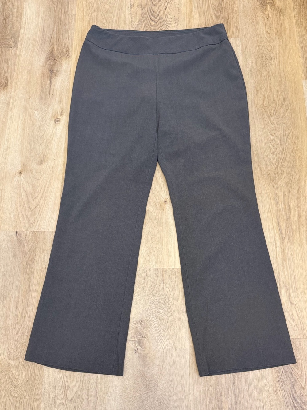 Roz&Ali Pull On Style Bootcut Grey Pants